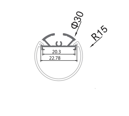 La forma redonda suspendió el perfil de aluminio llevado para el techo 30m m Dia Pendant Lighting