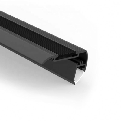 material de la aleación de aluminio 6063 T5 del color negro del perfil de la placa de yeso LED del 1m los 2m