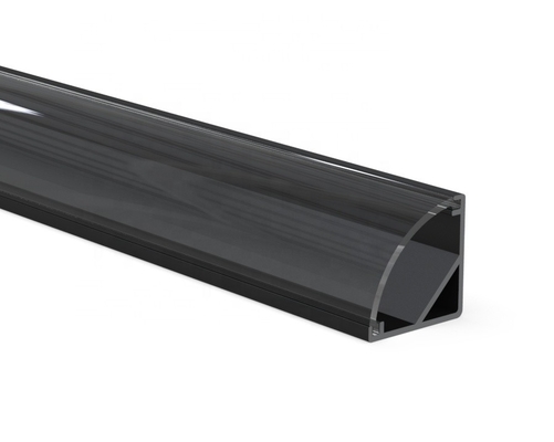 Perfil negro de la esquina LED material de la aleación de aluminio de 16M M x de 16M M para la tira del LED