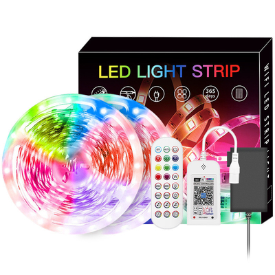 luces de tira del metro LED de 12V 5050 RGB 10 con el mando temporizado remoto IP20
