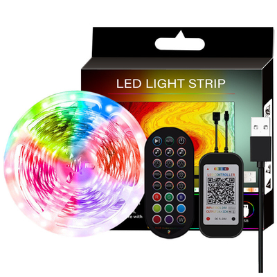 Color del RGB de las luces de tira del USB 5V Smart LED 5050 para el certificado del CE del fondo de la TV