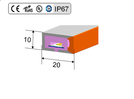 20×10m m LED Flex Light de neón, cuerda ligera de neón flexible de la prenda impermeable IP67