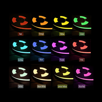 RGBW 12V LED Flex Light de neón, neón del silicón del LED pela 7m m x 14m m para la boda