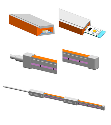 Material impermeable de neón del PWB del silicio del OEM RGB LED Flex Light IP67
