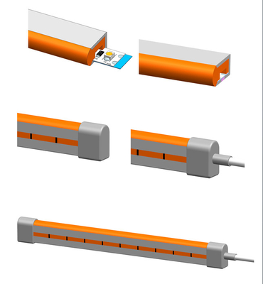 12V prenda impermeable de neón del silicón LED Flex Light Rope IP65 IP67 IP68
