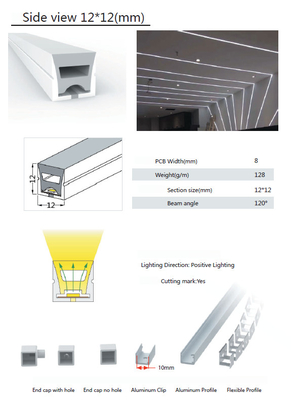 Tubo flexible 12×12m m del silicón del LED para el ODM de neón del OEM de las luces LED