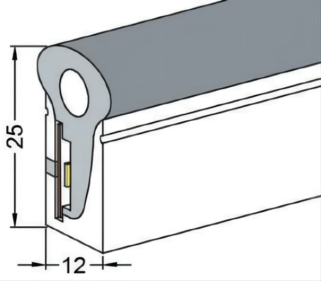 Tubo de silicona de goma flexible para tiras de LED montado en la pared para iluminación del hogar