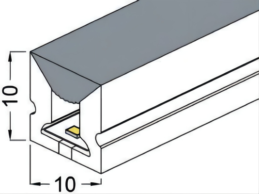 Tubo de silicona LED de 10 × 10 mm a prueba de agua IP68 para iluminación de tira LED