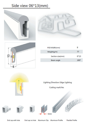 tubo del silicón de 6×13m m LED Bendable para la decoración al aire libre interior