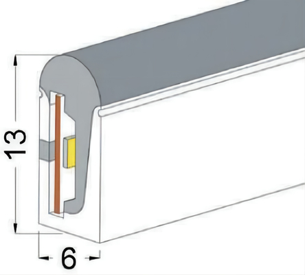 tubo del silicón de 6×13m m LED Bendable para la decoración al aire libre interior