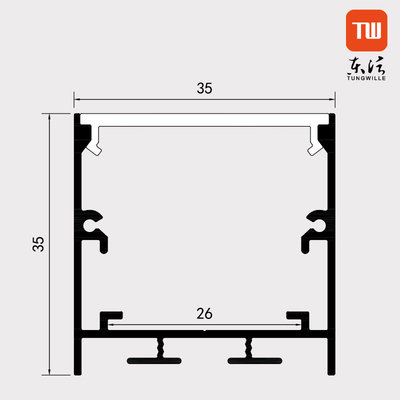 Perfil de aluminio del OEM 35m m para la luz del LED con el doblez del servicio de Decoiling