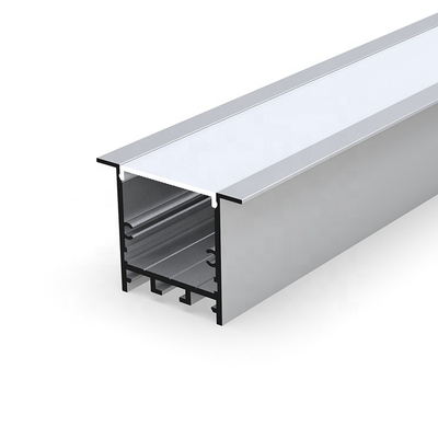 Perfil suspendido anodizado del LED, tira 50 x 35m m superficiales de plata de la luz LED del perfil