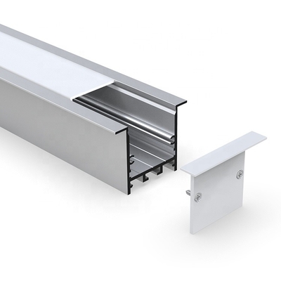 Perfil suspendido anodizado del LED, tira 50 x 35m m superficiales de plata de la luz LED del perfil