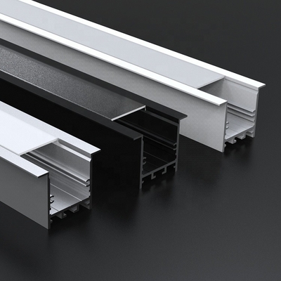 Perfil suspendido anodizado del LED, tira 50 x 35m m superficiales de plata de la luz LED del perfil