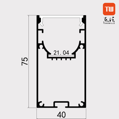 Perfil de aluminio suspendido 40×75m m de la luz de tira del LED para la sala de estar