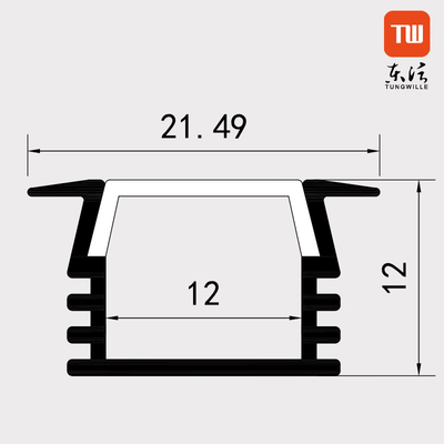 iluminación de tira ahuecada 16x12m m del LED para el material del aluminio del cartón yeso