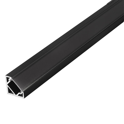 Canal negro de la tira de la esquina LED, ODM del OEM del perfil de la esquina de la tira del LED