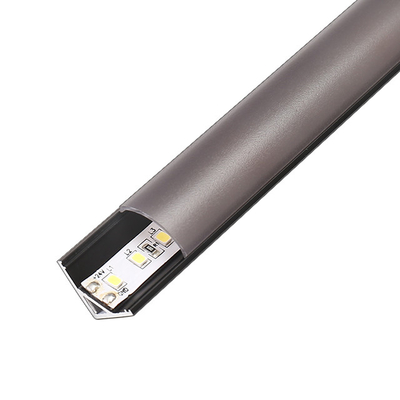 Canal negro de la tira de la esquina LED, ODM del OEM del perfil de la esquina de la tira del LED