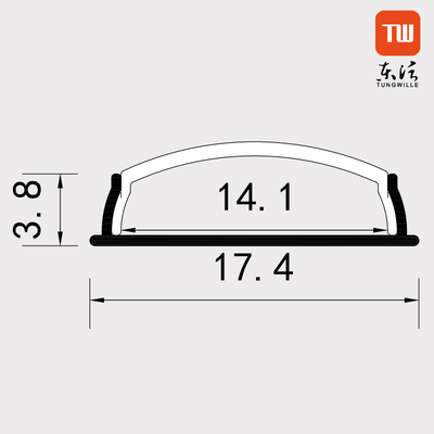Perfil de aluminio Bendable flexible del LED, canal superficial del soporte LED de la protuberancia