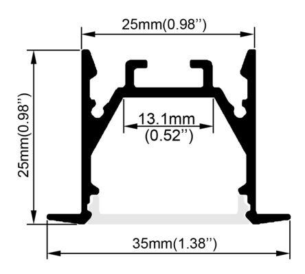 Integrado ahuecado llevó al OEM de los perfiles para el gabinete de la ejecución del piso de la pared