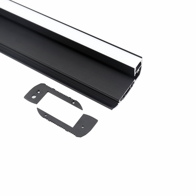 Escalera del cine que sospecha el perfil 65mm×28m m del LED con caucho anti del resbalón
