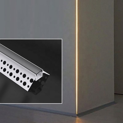 Perfil de la placa de yeso de la mampostería seca Trimless LED para el material de la aleación de aluminio de la tira del LED