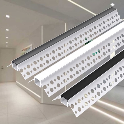 Perfil de la placa de yeso de la mampostería seca Trimless LED para el material de la aleación de aluminio de la tira del LED