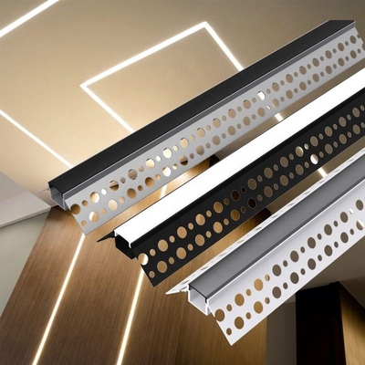 Perfil de la placa de yeso de la mampostería seca Trimless LED para el material de la aleación de aluminio de la tira del LED