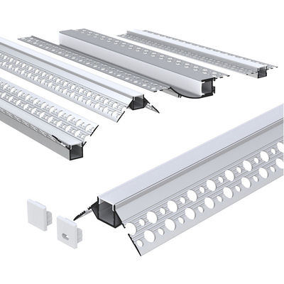 Yeso color plata en el perfil del LED, perfiles de aluminio de la protuberancia del LED para el guardarropa
