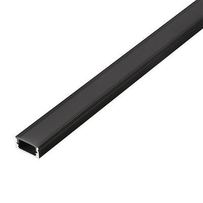 Perfil negro fino de la tira del LED, canal de aluminio del cine LED con el OEM de la cubierta