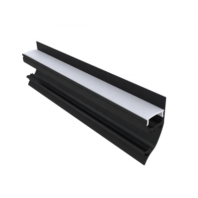 ODM negro de aluminio sacado del OEM del montaje superficial del canal de luz de tira del LED