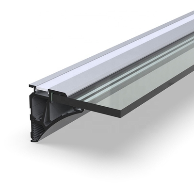 Perfil montado superficial del cartón yeso LED, canal de aluminio sacado de plata del LED
