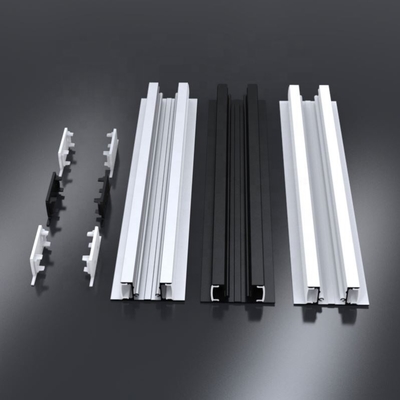 La protuberancia de aluminio de anodización de la luz de tira del LED sacó el color negro de plata