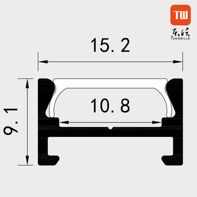 Protuberancias de aluminio de la tira de plata del LED para el material de la aleación de iluminación del LED 6063