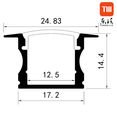 El guardarropa ahuecado LED perfila la protuberancia de aluminio llevada disipador de calor de la forma de U