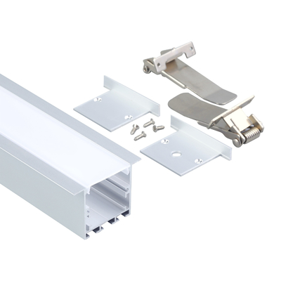 Perfil de extrusión LED suspendido de canal de aluminio de tira LED en forma de U 6063