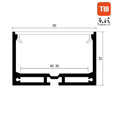 6063 T3 Square Led Strip Light Perfil de aluminio para iluminación del hogar