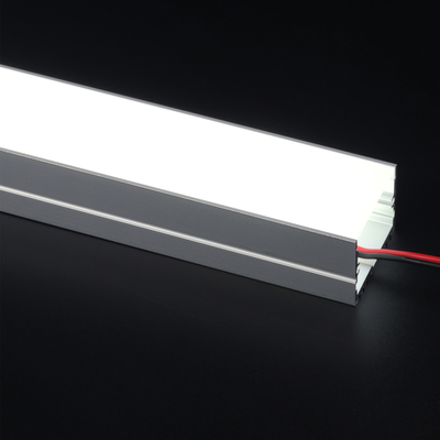 Canal de montaje de aluminio de perfil LED de montaje en superficie extruido T8