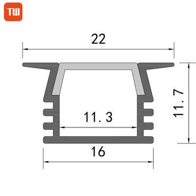 Empotrable En Pared Cocina Luz Yeso En Aluminio Led Perfil Decorativo