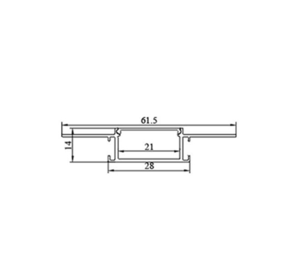 Tw6214 yeso arquitectónico del yeso de un perfil de aluminio más amplio más profundo del diseño LED