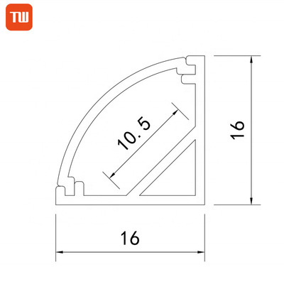 La esquina de plata de la ranura de V llevó la luz llevada decorativa de la pared del cuarto de baño interior del perfil