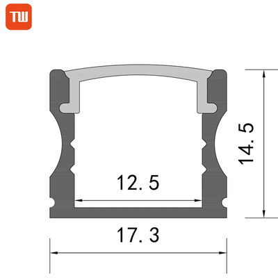 El difusor de la PC de los accesorios de iluminación ahuecó el canal de aluminio llevado para la tira llevada