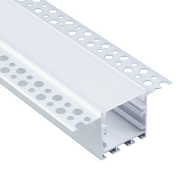 la cubierta lechosa llevada ahuecada ancha de la PC del canal de aluminio del perfil de 74m m llevó la luz linear