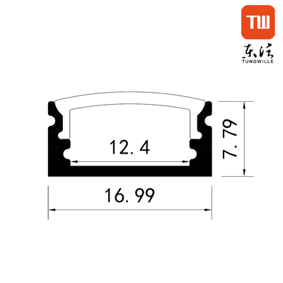 perfil de aluminio montado en la pared del nuevo diseño LED de 17X8m m para la iluminación de la cocina