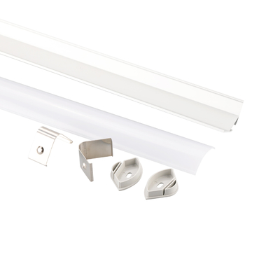 forma de V del tamaño de 30m m aluminio del perfil de la esquina LED de 90 grados para las tiras del LED