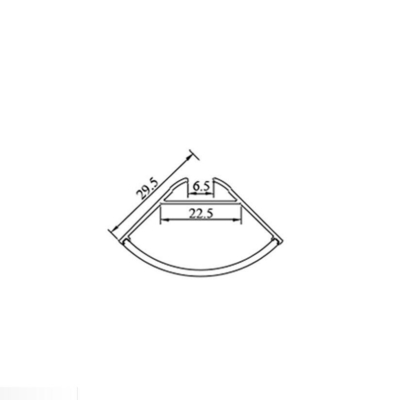forma de V del tamaño de 30m m aluminio del perfil de la esquina LED de 90 grados para las tiras del LED