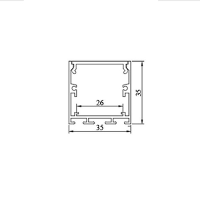 El perfil de iluminación linear interior de la forma de U, suspendió el perfil del LED para la tira de 26m m LED