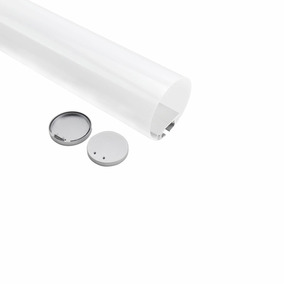 la protuberancia lechosa de la cubierta de la PC de 60m m suspendió el perfil de aluminio llevado para la iluminación del techo