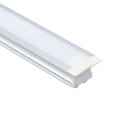 U forma el canal de aluminio de la luz de los muebles LED, perfil ahuecado de aluminio de plata del LED