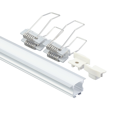 U forma el canal de aluminio de la luz de los muebles LED, perfil ahuecado de aluminio de plata del LED